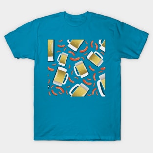 Pretzel and beer pattern T-Shirt